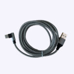 Cabo USB-C Right Angle (Preto/Branco)