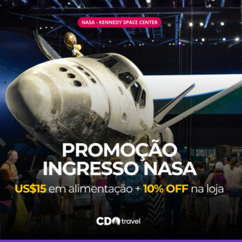 Kennedy Space Center (NASA): Gateway Package - Ingresso + Voucher de Alimentação + 10% OFF na loja do complexo (1 dia)